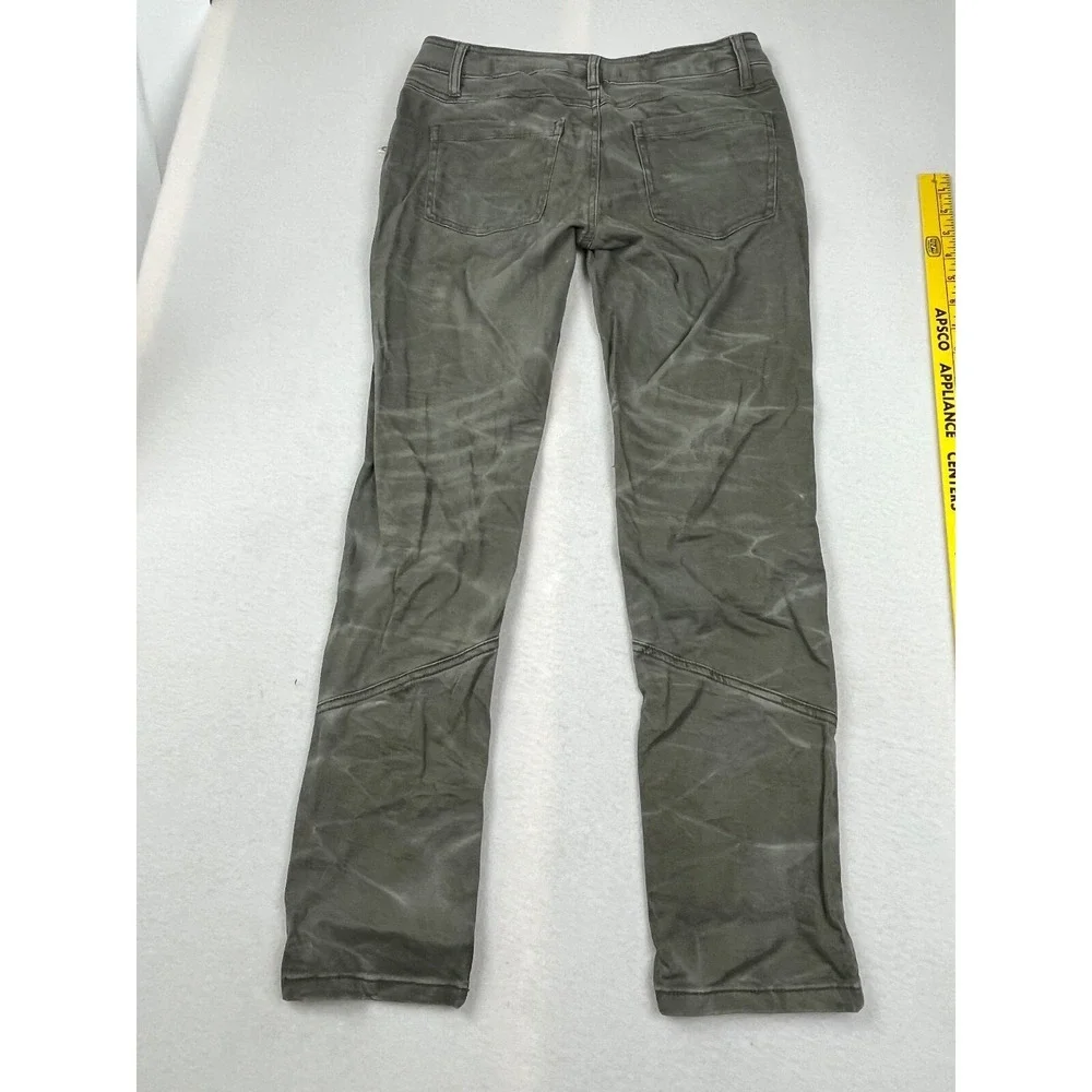 Free People Women Army Green and Black Knee patch Jeans 2